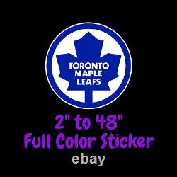 Toronto Maple Leafs Full Color Vinyl Decal Hydroflask decal Cornhole decal 6