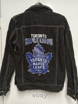 Toronto Maple Leafs Jacket Mens 2XL Denim Jean Jacket Fashion Heavy Duty NEW