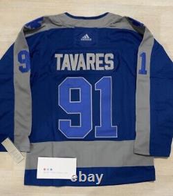 Toronto Maple Leafs John Tavares Adidas Blue Reverse Retro Mens Jersey Size 50 M