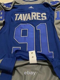 Toronto Maple Leafs John Tavares Adidas Blue Reverse Retro Mens Jersey Size 50 M