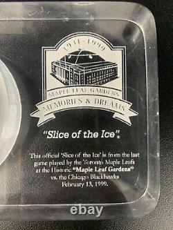 Toronto Maple Leafs Slice Of The Ice Last Game Maple Leaf Gardens NHL 1999 Ltd