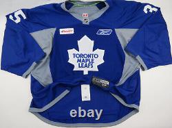Toronto Maple Leafs Training Camp Authentic NHL Hockey Jersey Blue 58 GOALIE #35
