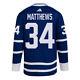 Toronto Maple Leafs adidas 2022 Reverse Retro Jersey Auston Matthews With Patch