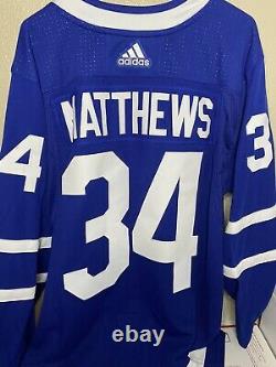 Toronto Maple Leafs adidas Auston Matthews Authentic Pro Jersey Blue XXL Sz 56