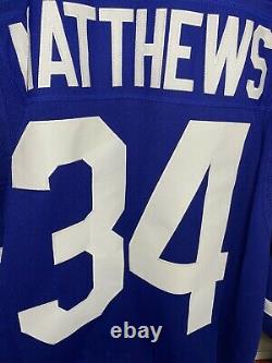 Toronto Maple Leafs adidas Auston Matthews Authentic Pro Jersey Blue XXL Sz 56
