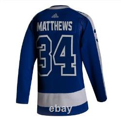 Toronto Maple Leafs adidas Blue 2020/21 Reverse Retro Auston Matthews NHL Jersey