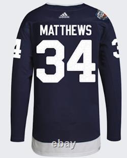 Toronto Maple Leafs adidas Navy 2022 NHL Heritage Classic Jersey Auston Matthews