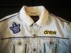 Toronto Maple Leafs x Drew House Justin Bieber Denim Jacket Size Extra large