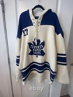 Toronto maple leafs lace up old time hockey hoodie size XXL