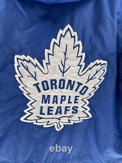VTG 90s Toronto Maple Leafs NHL Hoodied Puffer Jacket Coat Full Zip Men's Sz S