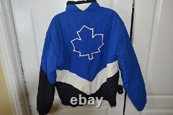 VTG Toronto Maple Leafs NHL Licensed Full Zipper Snap Button DeLong Jacket Sz M