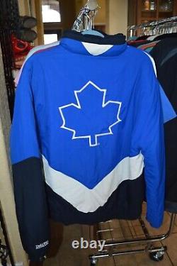 VTG Toronto Maple Leafs NHL Licensed Full Zipper Snap Button DeLong Jacket Sz M