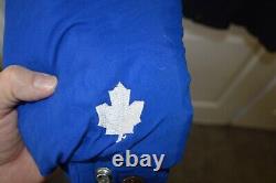 VTG Toronto Maple Leafs NHL Licensed Full Zipper Snap Button DeLong Jacket Sz M