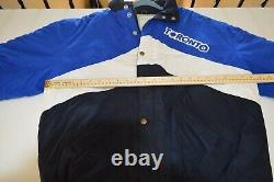 VTG Toronto Maple Leafs NHL Licensed Full Zipper Snap Button DeLong Jacket Sz M