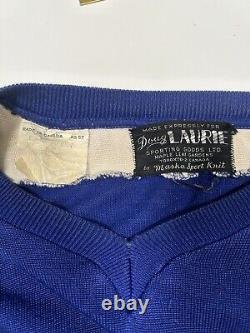 Vintage 70s Jim McKenny Toronto Maple Leafs Maska Sport Knit NHL Jersey Sz Large