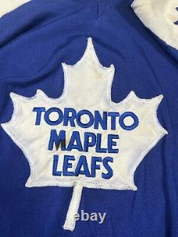 Vintage 70s Jim McKenny Toronto Maple Leafs Maska Sport Knit NHL Jersey Sz Large