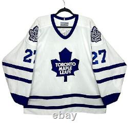 Vintage 80s John Kordic Toronto Maple Leafs CCM Jersey MiC Fight Strap Rare