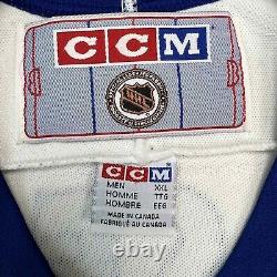 Vintage 90s CCM Curtis Joseph Toronto Maple Leafs NHL Jersey Mens 2XL White
