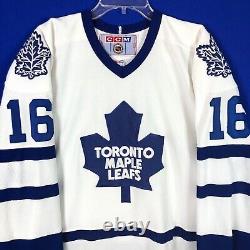 Vintage Toronto Maple Leafs CCM Maska Hockey Jersey NHL White GRANAT #16 Mens M