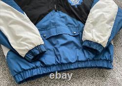 Vintage Toronto Maple Leafs Chalk Line Puffer Jacket XL 90s NHL 1/2 Zip Pullover
