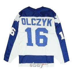 Vintage Toronto Maple Leafs Eddie Olczyk CCM Hockey Jersey Size Large 90s NHL