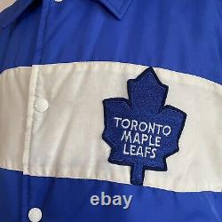 Vintage Toronto Maple Leafs Jacket Men Medium Satin Bomber Shain Canada