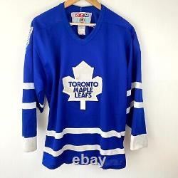 Vintage Toronto Maple Leafs Jersey CCM Men's Size Large NHL Hockey Shirt Blue