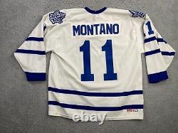 Vintage Toronto Maple Leafs Jersey Mens XL White CCM Canada Hockey Montano #11