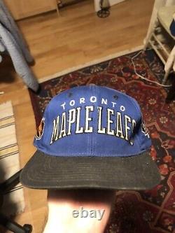 Vintage Toronto Maple Leafs NHL Hockey Starter Arch Snapback Hat Cap