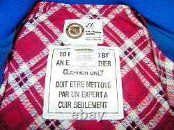 Vintage Toronto Maple Leafs Real Leather & Wool Varsity Jacket Men Large Perfect