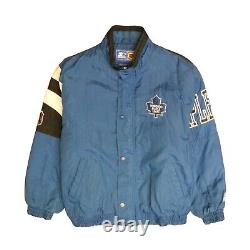 Vintage Toronto Maple Leafs Starter Puffer Jacket Size Large Split NHL