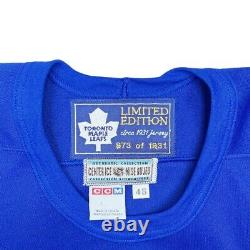 Vtg rare toronto maple leafs limited edition ccm authentic hockey jersey size 48